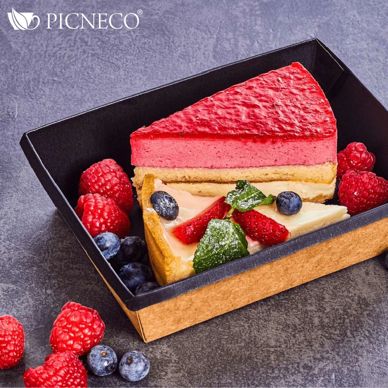 товар Контейнер бумажный 400мл, черный, серия OneClick (крышка отдельно) OK040C